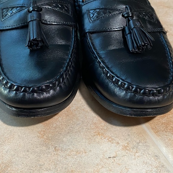 Allen Edmonds Maxfield Black Tassel Leather Loafers USA Made size 9.5 - Picture 6 of 11